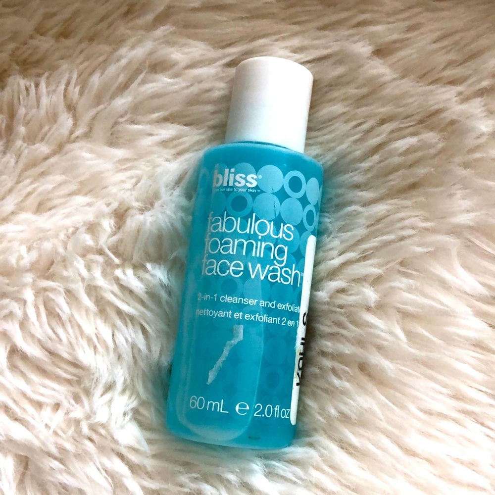 bliss fabulous foaming face wash